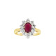 Pre Owned 18ct Ruby and Diamond Cluster Ring ZU902